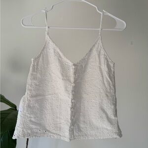 White Eyelet Women's Top
